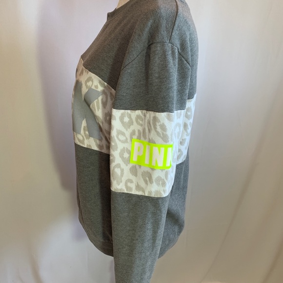 Victoria's Secret PINK Sweatshirt w/Cheetah Print - Picture 4 of 8
